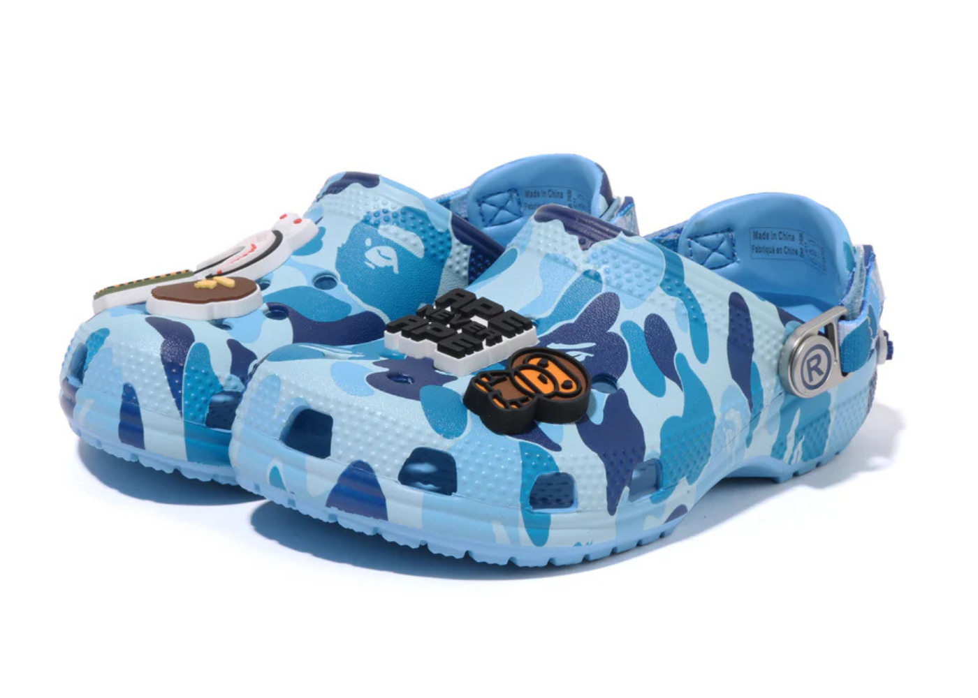 A Bathing Ape X Crocs Clog ABC Camo Blue (kids)