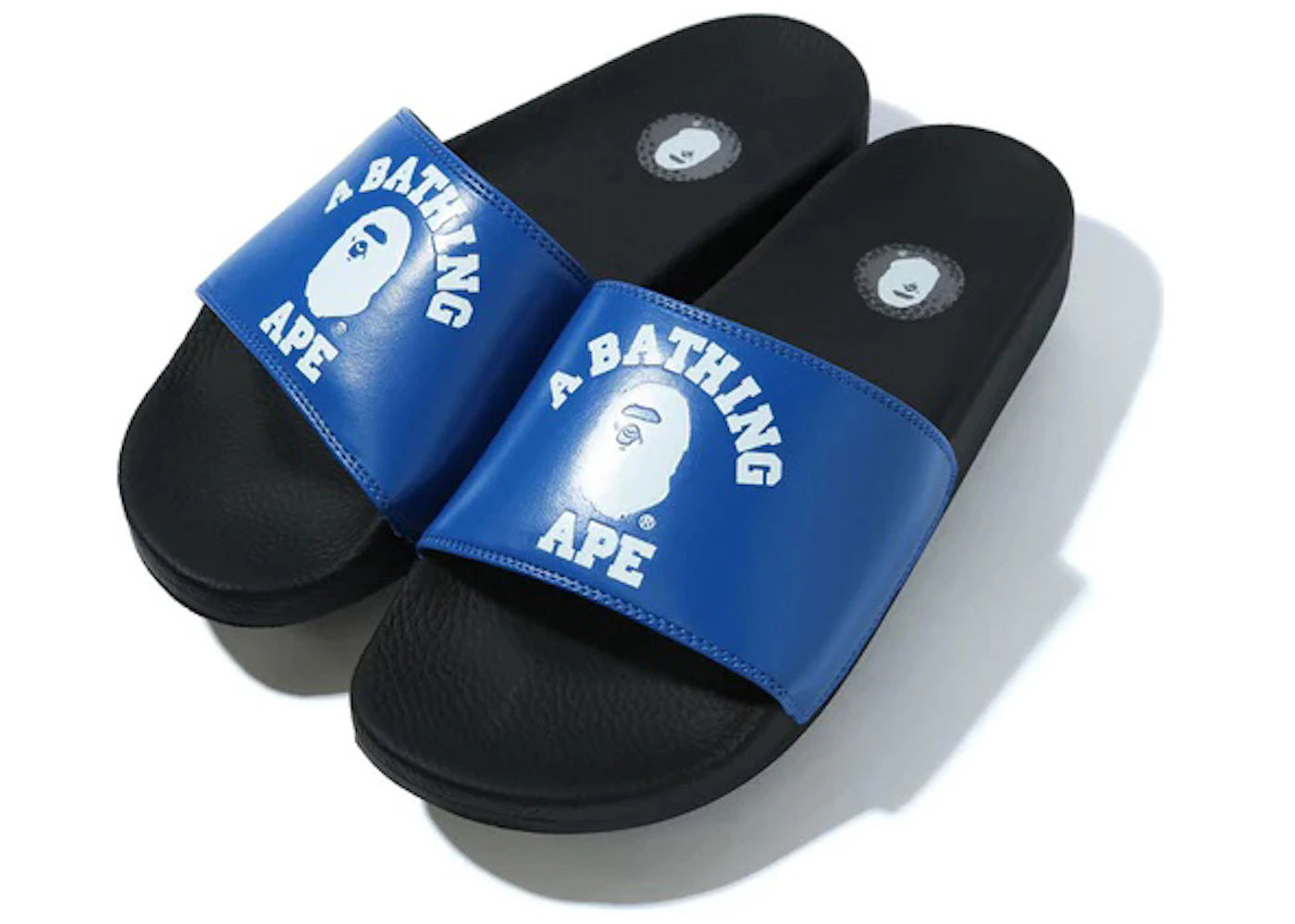 A Bathing Ape College Slide Sandals Blue