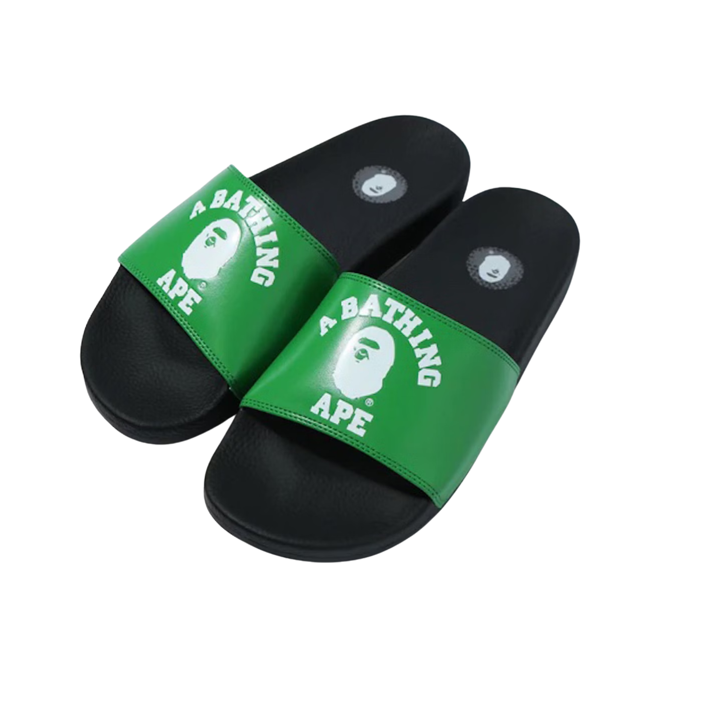 A Bathing Ape College Slide Sandals Green