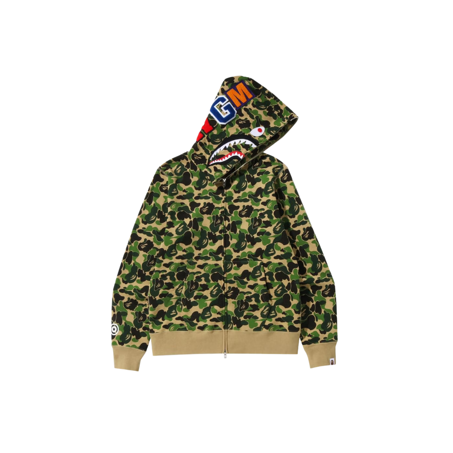 A Bathing Ape ABC Camo Shark Full Zip Hoodie Green