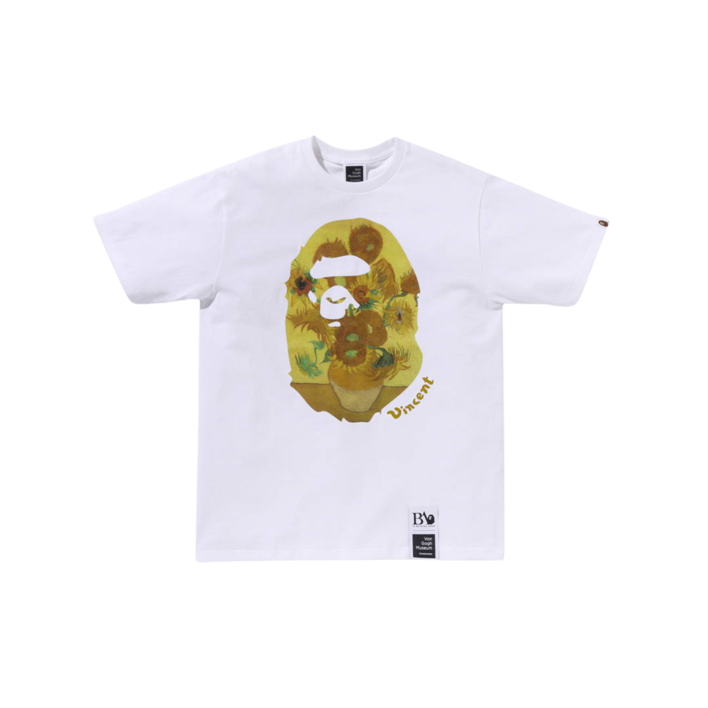 A Bathing Ape X Van Gogh Museum APE HEAD CANVAS ART TEE