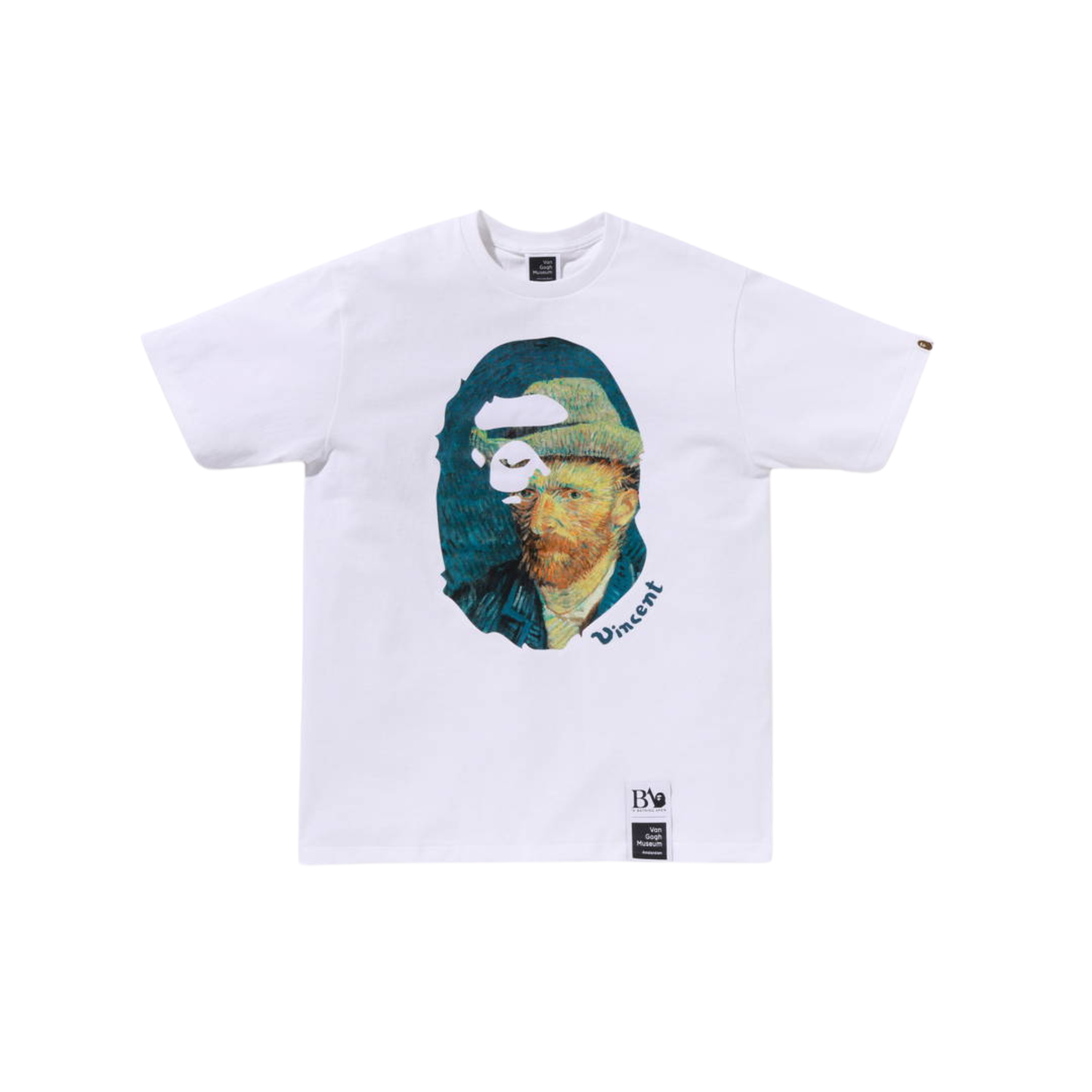 A Bathing Ape X Van Gogh Museum APE HEAD CANVAS ART TEE