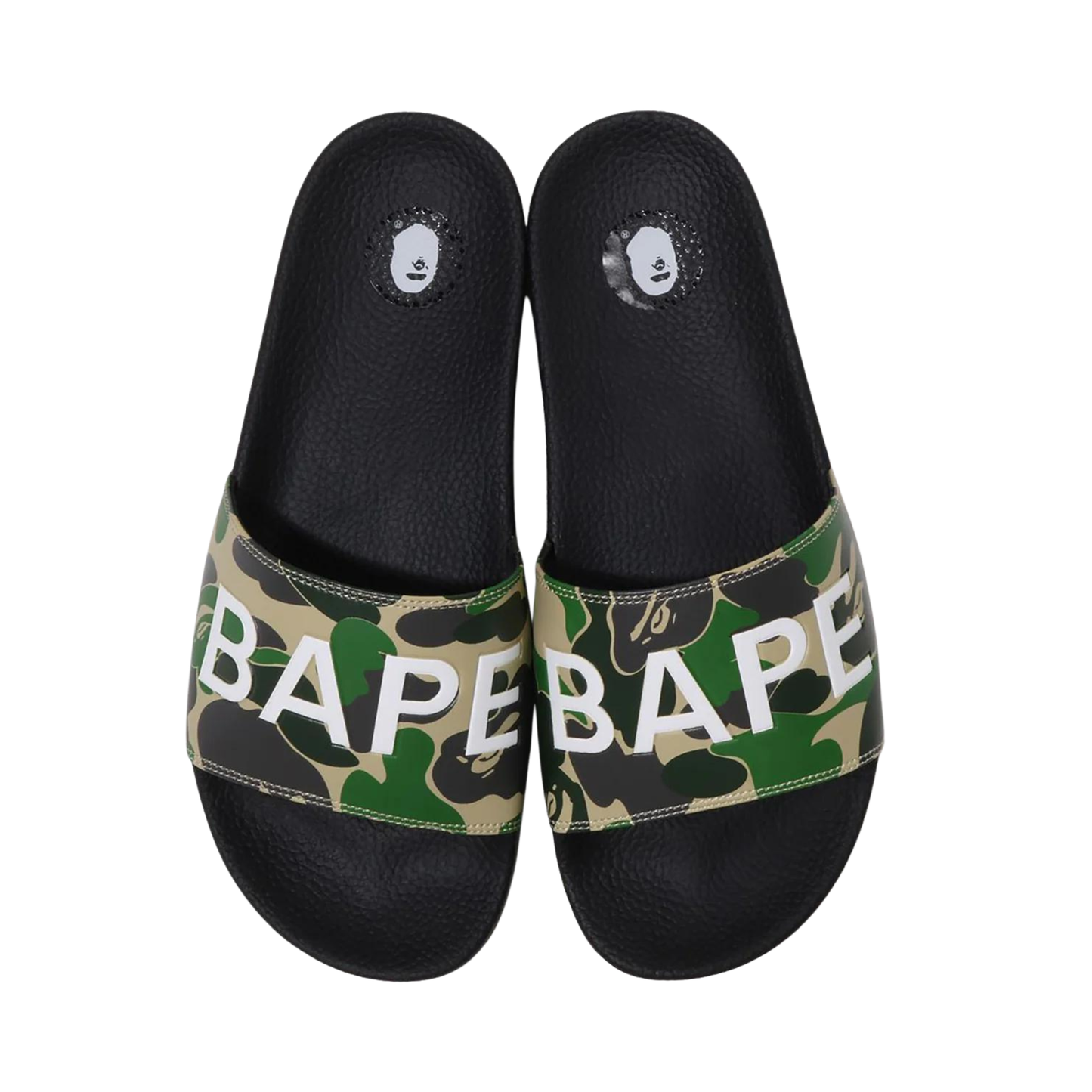 A Bathing Ape ABC Camo Slide Green