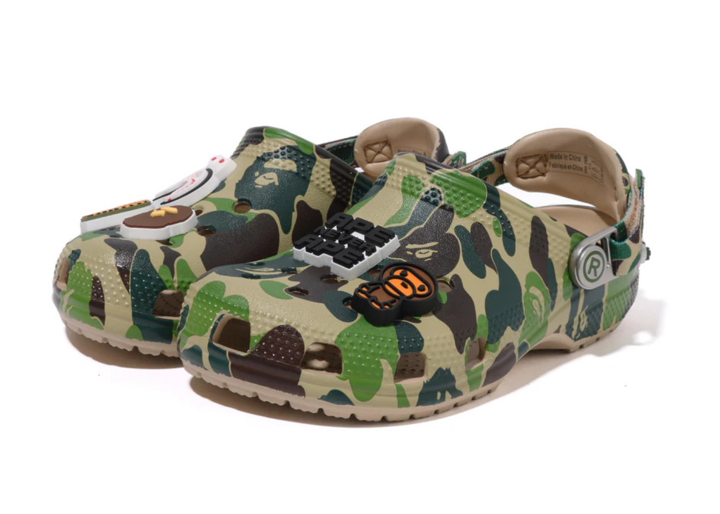 A Bathing Ape X Crocs Clog ABC Camo Green (kids)