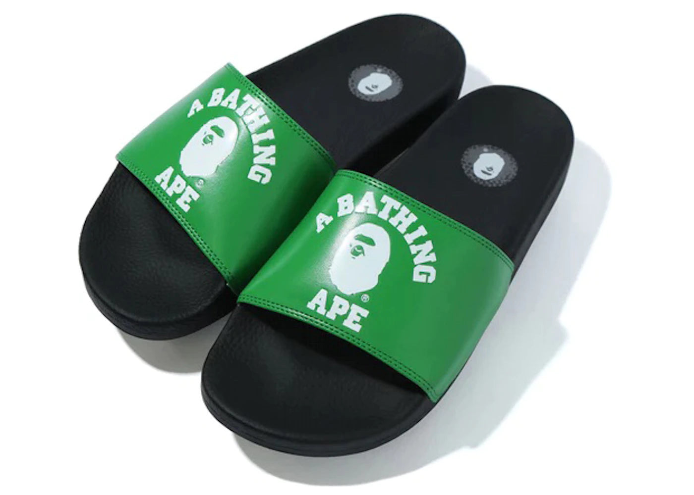 A Bathing Ape College Slide Sandals Green