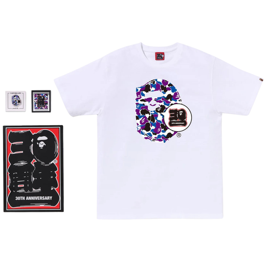 A Bathing ApeStore Hong Kong 30th Anniversary Ape Head Tee Set
White