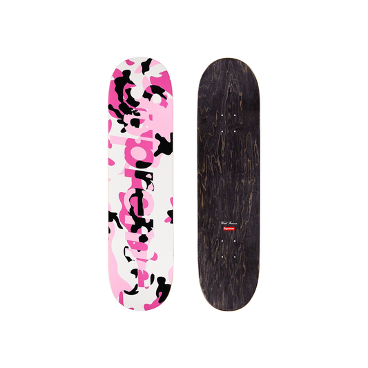 Supreme Pink Camo Logo Skateboard Deck