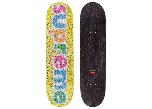 Supreme Candy Hearts Skateboard Deck Yellow