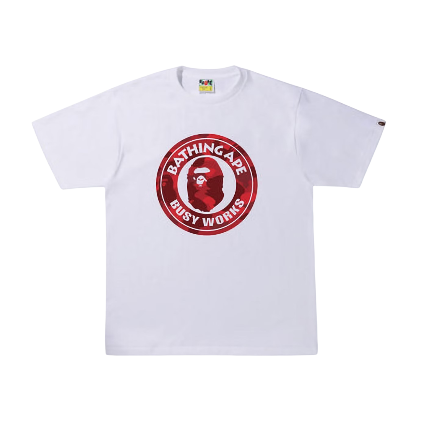 A Bathing Ape Color Camo Busy Works Tee White/Red