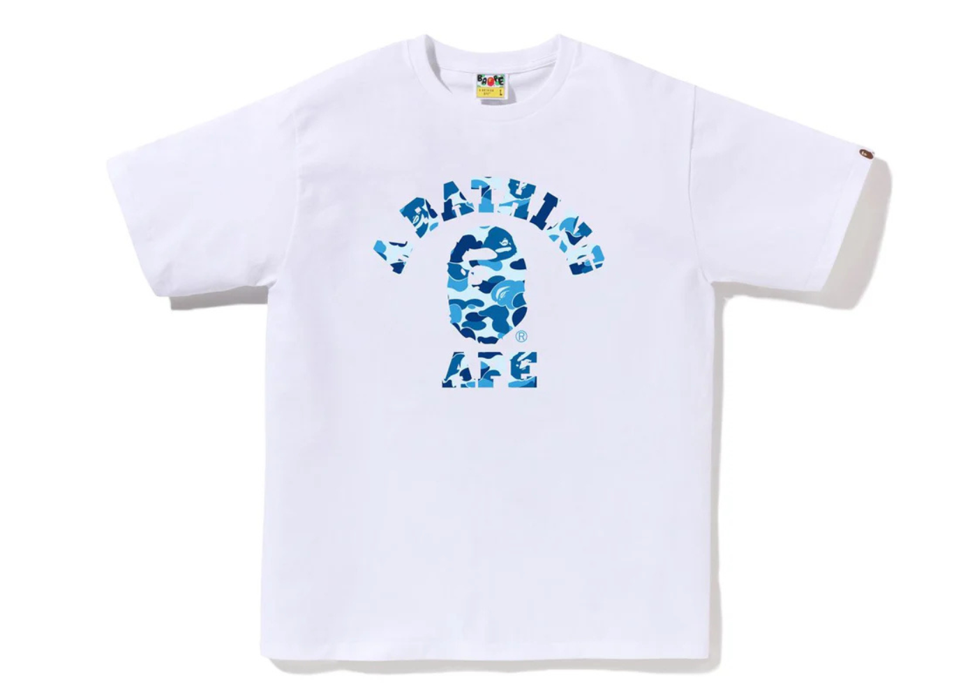 A Bathing Ape ABC Camo College Tee Blue
