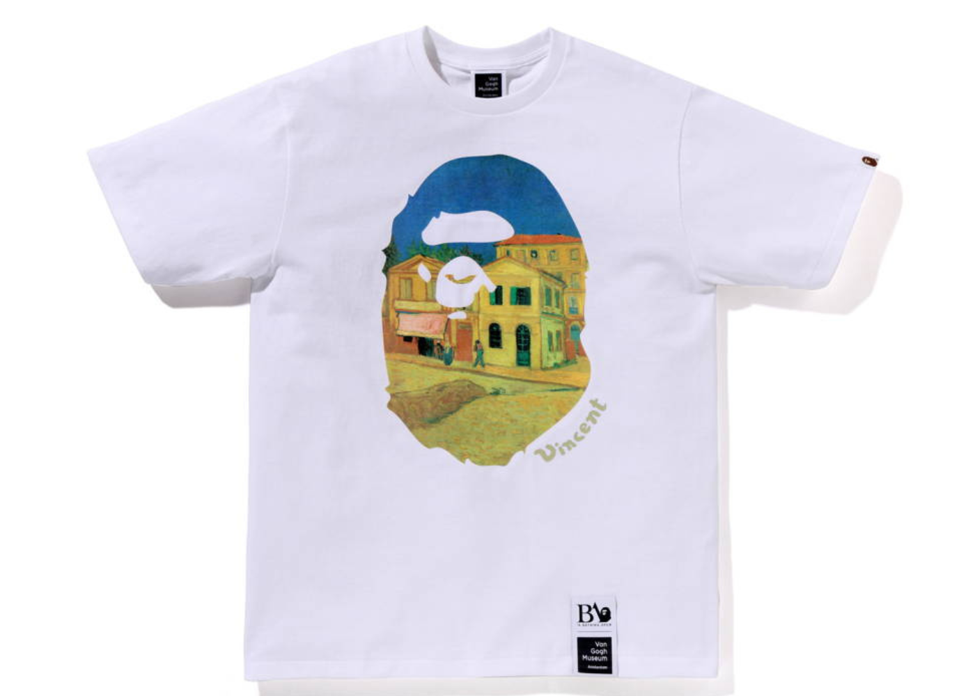 A Bathing Ape X Van Gogh Museum APE HEAD CANVAS ART TEE