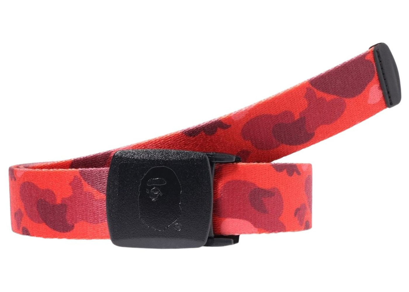 A Bathing Ape Color Camo GI Belt Red