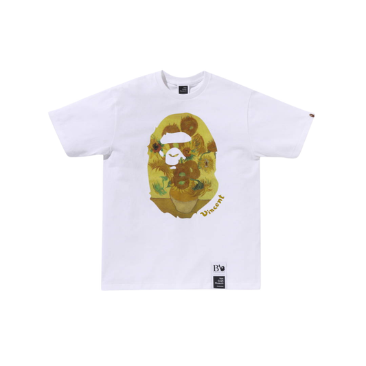 A Bathing Ape X Van Gogh Museum APE HEAD CANVAS ART TEE