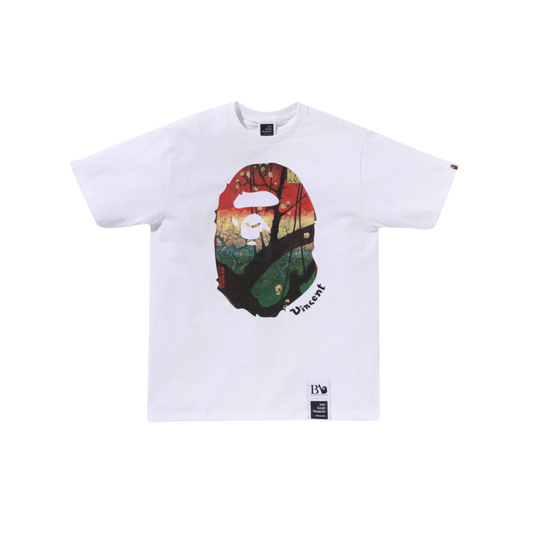 A Bathing Ape X Van Gogh Museum APE HEAD CANVAS ART TEE