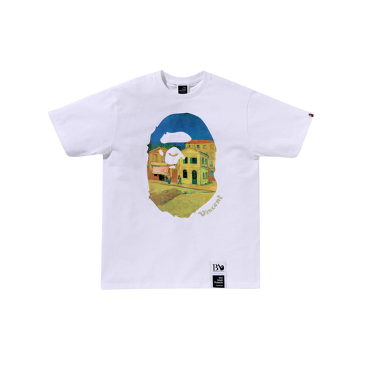 A Bathing Ape X Van Gogh Museum APE HEAD CANVAS ART TEE