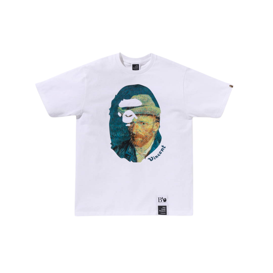 A Bathing Ape X Van Gogh Museum APE HEAD CANVAS ART TEE