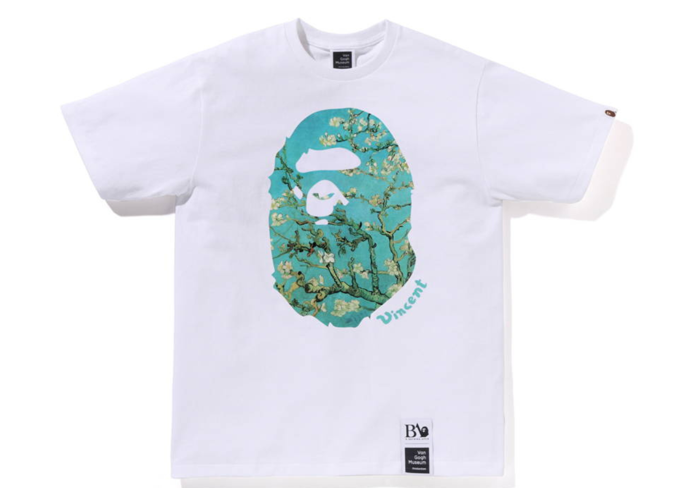 A Bathing Ape X Van Gogh Museum APE HEAD CANVAS ART TEE