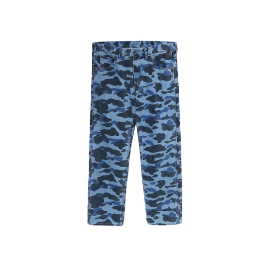 A Bathing Ape Color Camo Denim Pants "Light Indigo"