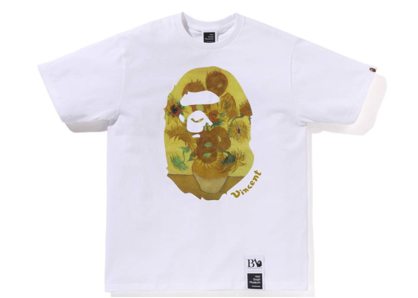 A Bathing Ape X Van Gogh Museum APE HEAD CANVAS ART TEE