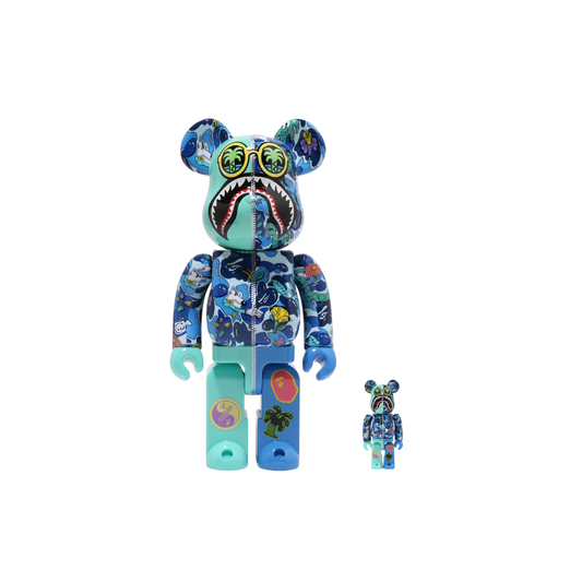 Bearbrick x Steven Harrington x BAPE Shark 100% & 400% Set