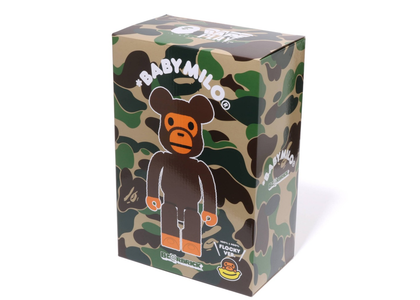 Bearbrick x Bape Baby Milo Flocky Ver. 100% & 400% Set