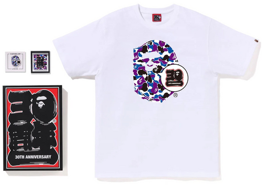A Bathing ApeStore Hong Kong 30th Anniversary Ape Head Tee Set
White