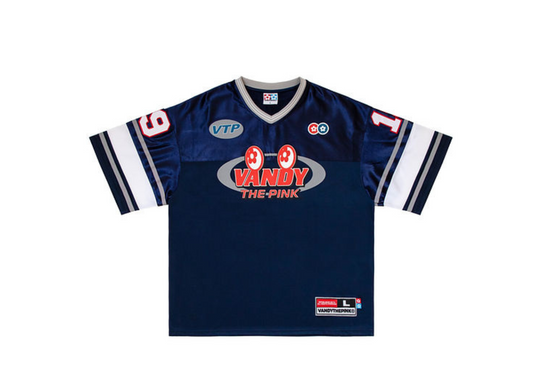 VANDYTHEPINK Navy Football Jersey