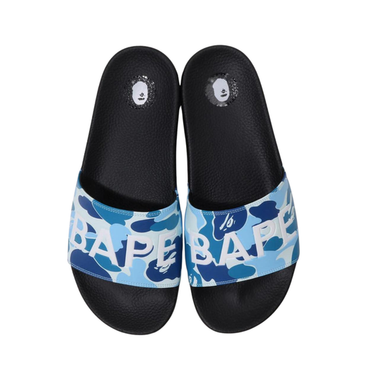 A Bathing Ape ABC Camo Slide Blue