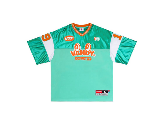 VANDYTHEPINK Teal Football Jersey