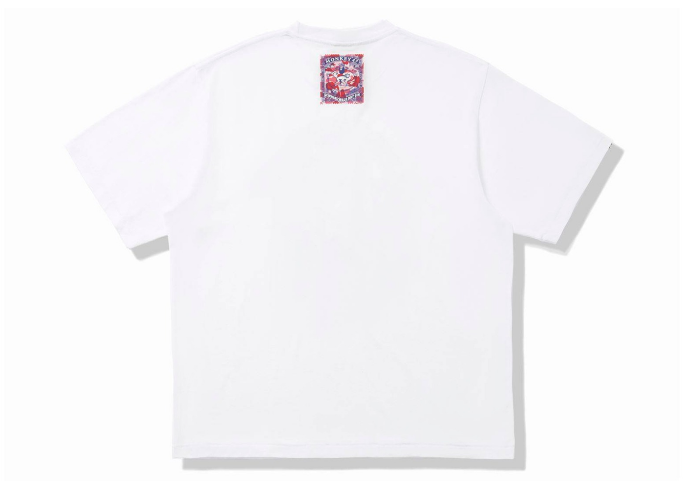 A Bathing Ape x Monkey 47 Ape head tee white / pink