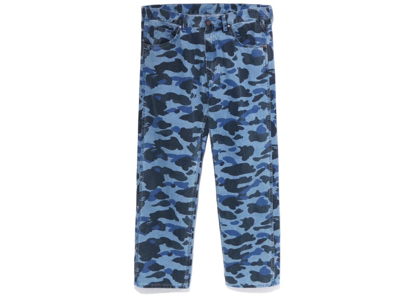 A Bathing Ape Color Camo Denim Pants "Light Indigo"