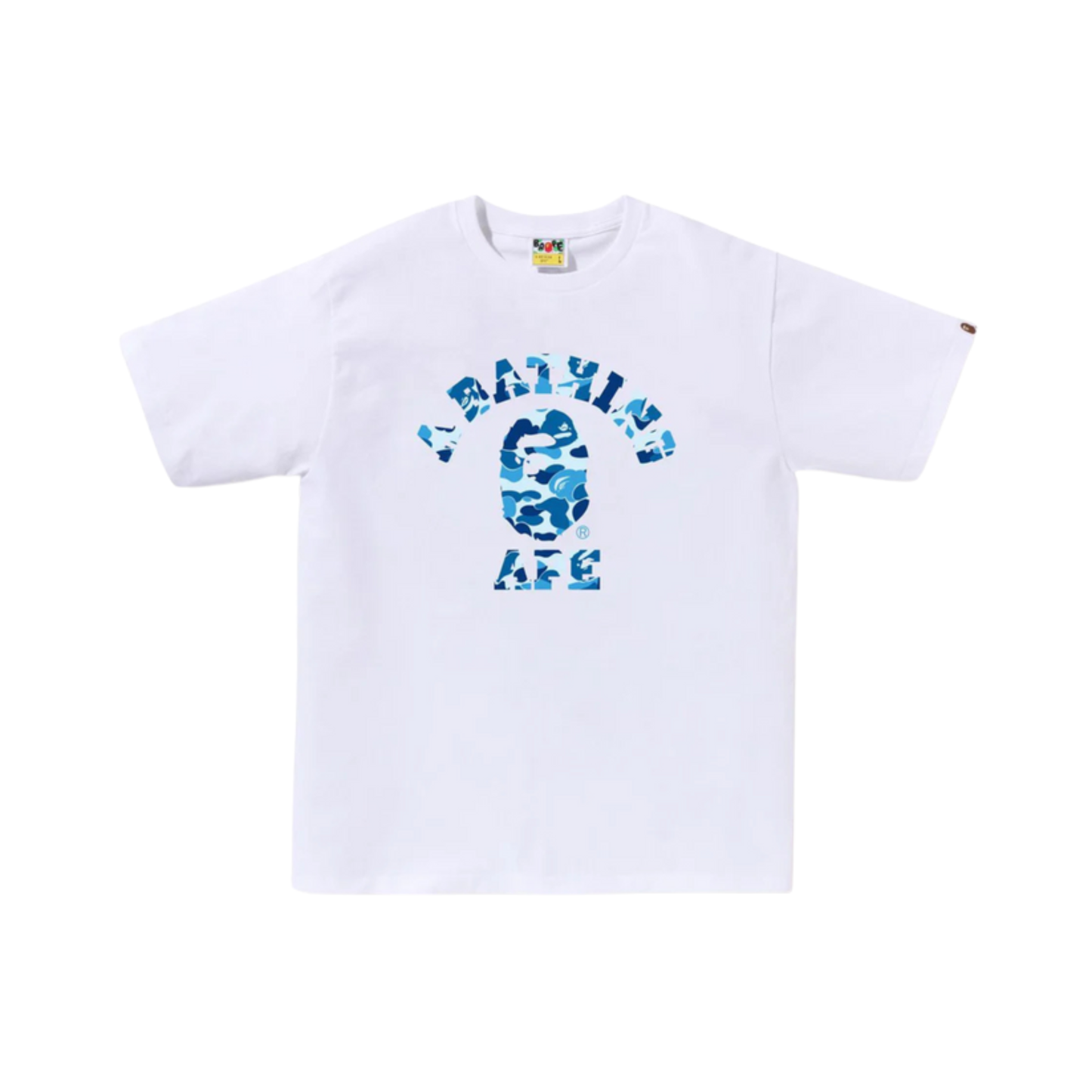 A Bathing Ape ABC Camo College Tee Blue
