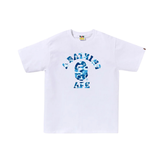 A Bathing Ape ABC Camo College Tee Blue