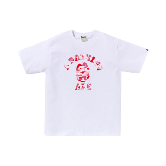 A Bathing Ape ABC Camo College Tee Pink