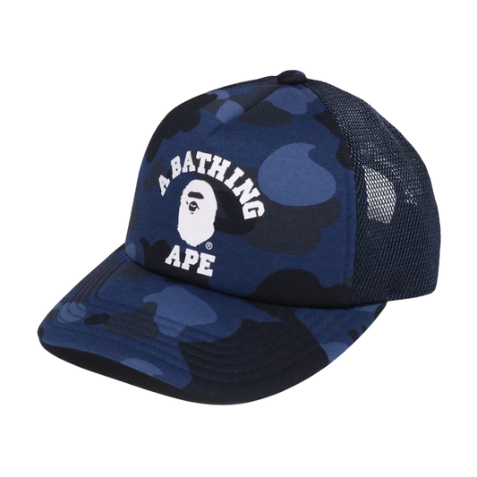 A Bathing Ape Color Camo College Mesh Cap Blue 2023